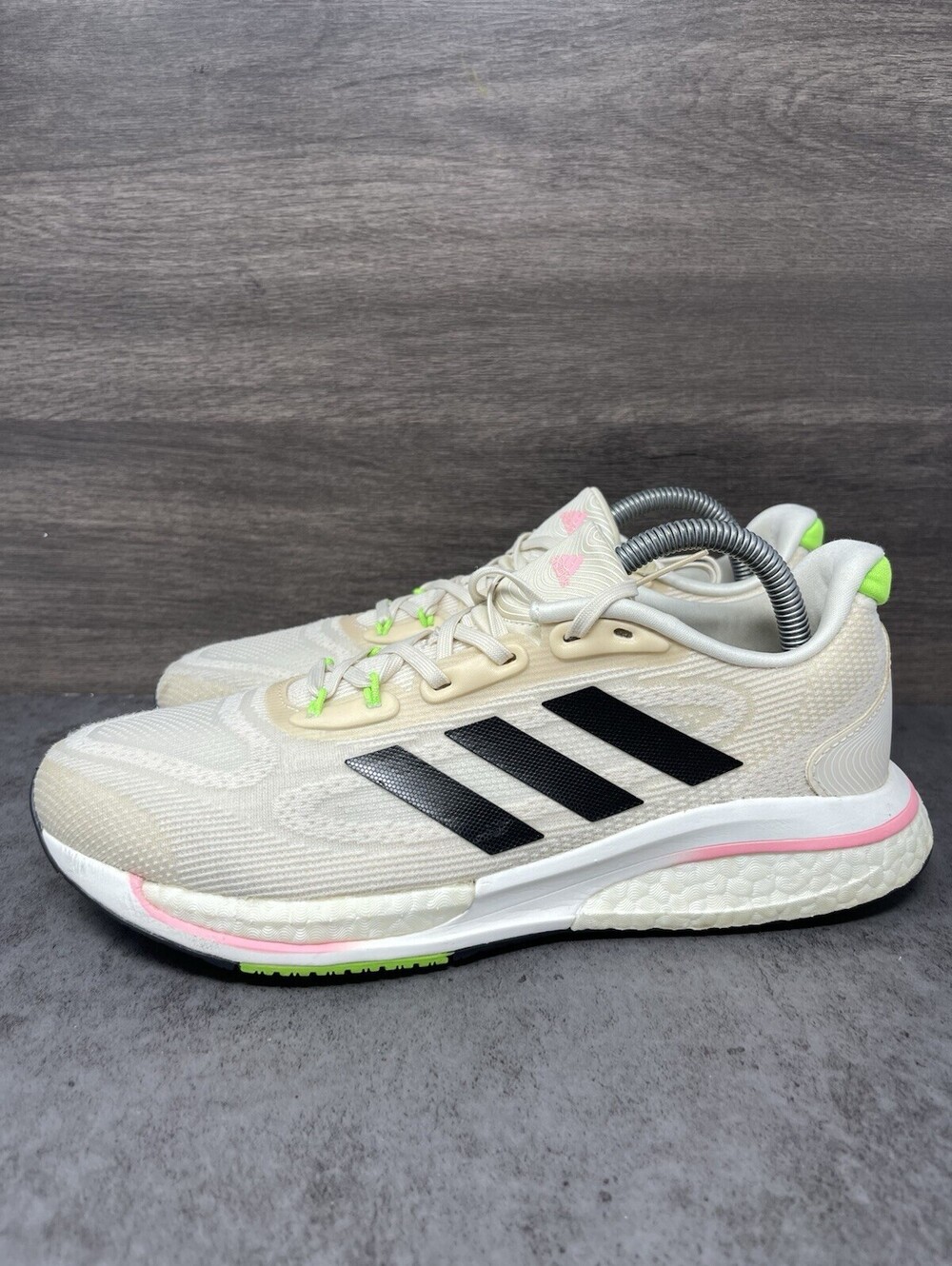 Adidas SolarGlide 5 Womens Size 8.5 White Black Pink Boost Running Shoes GY9313